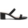 image:imageDREAM PAIRS Womens Two Strap Open Toe Low Block Chunky Heels Sandals Dress Pumps Casual Summer Mules ShoesBlackstone