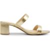 image:imageDREAM PAIRS Womens Two Strap Open Toe Low Block Chunky Heels Sandals Dress Pumps Casual Summer Mules ShoesGoldpu