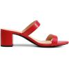 image:imageDREAM PAIRS Womens Two Strap Open Toe Low Block Chunky Heels Sandals Dress Pumps Casual Summer Mules ShoesRedpu