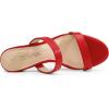 image:imageDREAM PAIRS Womens Two Strap Open Toe Low Block Chunky Heels Sandals Dress Pumps Casual Summer Mules ShoesRedpu