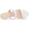 image:imageDREAM PAIRS Womens Two Strap Open Toe Low Block Chunky Heels Sandals Dress Pumps Casual Summer Mules ShoesWhitePu