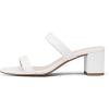 image:imageDREAM PAIRS Womens Two Strap Open Toe Low Block Chunky Heels Sandals Dress Pumps Casual Summer Mules ShoesWhitePu