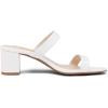 image:imageDREAM PAIRS Womens Two Strap Open Toe Low Block Chunky Heels Sandals Dress Pumps Casual Summer Mules ShoesWhitePu