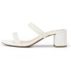 image:imageDREAM PAIRS Womens Two Strap Open Toe Low Block Chunky Heels Sandals Dress Pumps Casual Summer Mules ShoesWhitepearl