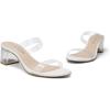 image:imageDREAM PAIRS Womens Two Strap Open Toe Low Block Chunky Heels Sandals Dress Pumps Casual Summer Mules ShoesWhitetpu