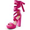 image:imageDREAM PAIRS High Heels Chunky Block Platform Heels for Women Strappy Gladiator Sexy Open Toe Heels Dressy Pumps SandalsHot Pink