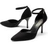 image:imageDREAM PAIRS Womens High Heels Strappy Closed Toe Stiletto Ankle Strap Pointed Toe DOrsay Heel Dress Wedding Party Pumps ShoesBlack