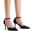 image:imageDREAM PAIRS Womens High Heels Strappy Closed Toe Stiletto Ankle Strap Pointed Toe DOrsay Heel Dress Wedding Party Pumps ShoesBlackPu