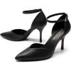 image:imageDREAM PAIRS Womens High Heels Strappy Closed Toe Stiletto Ankle Strap Pointed Toe DOrsay Heel Dress Wedding Party Pumps ShoesBlackPu