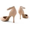 image:imageDREAM PAIRS Womens High Heels Strappy Closed Toe Stiletto Ankle Strap Pointed Toe DOrsay Heel Dress Wedding Party Pumps ShoesNude