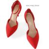image:imageDREAM PAIRS Womens High Heels Strappy Closed Toe Stiletto Ankle Strap Pointed Toe DOrsay Heel Dress Wedding Party Pumps ShoesRed