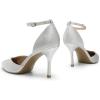 image:imageDREAM PAIRS Womens High Heels Strappy Closed Toe Stiletto Ankle Strap Pointed Toe DOrsay Heel Dress Wedding Party Pumps ShoesSilverglitter