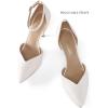 image:imageDREAM PAIRS Womens High Heels Strappy Closed Toe Stiletto Ankle Strap Pointed Toe DOrsay Heel Dress Wedding Party Pumps ShoesWhitePu