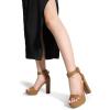 image:imageDREAM PAIRS Womens Platform Heel Sandals Open Toe Ankle Strap Heel Fashion Wedding Party Dress Sandals ShoesBrownpu