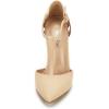 image:imageDREAM PAIRS Womens Womens High Stiletto Heels OppointedMary TStrap Closed Pointed Toe Dress Pumps Shoes for WeddingNude Nubuck