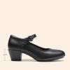 image:imageDREAM PAIRS Mary Jane Shoes Women Low Chunky Heels Closed Toe Pumps Comfortable Work Business Dress ShoesBlack