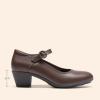 image:imageDREAM PAIRS Mary Jane Shoes Women Low Chunky Heels Closed Toe Pumps Comfortable Work Business Dress ShoesBrown