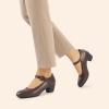 image:imageDREAM PAIRS Mary Jane Shoes Women Low Chunky Heels Closed Toe Pumps Comfortable Work Business Dress ShoesBrown