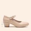 image:imageDREAM PAIRS Mary Jane Shoes Women Low Chunky Heels Closed Toe Pumps Comfortable Work Business Dress ShoesNude