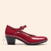 image:imageDREAM PAIRS Mary Jane Shoes Women Low Chunky Heels Closed Toe Pumps Comfortable Work Business Dress ShoesRed