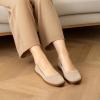 image:imageDREAM PAIRS Womens Ballet Flats Dressy Arch Support Wide Toe Box Knit Flats Comfortable Round Toe Slip On Travel Work Business Office Barefoot ShoesNude