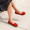image:imageDREAM PAIRS Womens Ballet Flats Dressy Arch Support Wide Toe Box Knit Flats Comfortable Round Toe Slip On Travel Work Business Office Barefoot ShoesRed