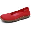 image:imageDREAM PAIRS Womens Ballet Flats Dressy Arch Support Wide Toe Box Knit Flats Comfortable Round Toe Slip On Travel Work Business Office Barefoot ShoesRed
