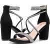 image:imageDREAM PAIRS Womens Chunk Low Heel Pump SandalsBlacksuede