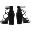 image:imageDREAM PAIRS Womens Chunk Low Heel Pump SandalsBlacksuede
