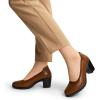 image:imageDREAM PAIRS Womens Chunky Closed Toe Low Block Heels Work Pumps Comfortable Round Toe Dress Wedding Shoes NereidaTan