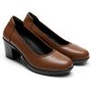 image:imageDREAM PAIRS Womens Chunky Closed Toe Low Block Heels Work Pumps Comfortable Round Toe Dress Wedding Shoes NereidaTan