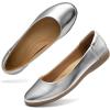 image:imageDREAM PAIRS Womens Comfortable Ballet Dressy Work Flats Round Toe Slip on Office ShoesSilver