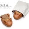 image:imageDREAM PAIRS Womens Flats Foldable Ballet Flats for Women Bowknot Round Toe Comfort Light Weight SlipOn Dress ShoesBrown