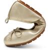 image:imageDREAM PAIRS Womens Flats Foldable Ballet Flats for Women Bowknot Round Toe Comfort Light Weight SlipOn Dress ShoesGold