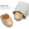 image:imageDREAM PAIRS Womens Flats Foldable Ballet Flats for Women Bowknot Round Toe Comfort Light Weight SlipOn Dress ShoesNude