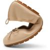 image:imageDREAM PAIRS Womens Flats Foldable Ballet Flats for Women Bowknot Round Toe Comfort Light Weight SlipOn Dress ShoesNude