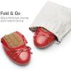 image:imageDREAM PAIRS Womens Flats Foldable Ballet Flats for Women Bowknot Round Toe Comfort Light Weight SlipOn Dress ShoesRed