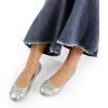image:imageDREAM PAIRS Womens Flats Foldable Ballet Flats for Women Bowknot Round Toe Comfort Light Weight SlipOn Dress ShoesSilver