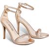 image:imageDREAM PAIRS Womens High Heels Flower Ankle Strap Stilettos Round Open Toe Dressy Sexy SandalsChampagne  Silver