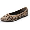 image:imageDREAM PAIRS Womens Knit Ballet Dressy Flats Comfortable Washable Flexible Breathable Casual Classic Work Office Walk Pointed Toe FlatsLeopard