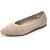 image:imageDREAM PAIRS Womens Knit Ballet Dressy Flats Comfortable Washable Flexible Breathable Casual Classic Work Office Walk Pointed Toe FlatsNude