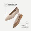 image:imageDREAM PAIRS Womens Knit Ballet Dressy Flats Comfortable Washable Flexible Breathable Casual Classic Work Office Walk Pointed Toe FlatsNude
