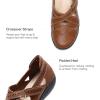image:imageDREAM PAIRS Womens Loafers Slip On Comfortable Casual Orthopedic Walking Flats Work Shoes Closed Toe Sandals with Arch SupportTan