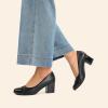 image:imageDREAM PAIRS Womens Pumps Low Chunky Block Heel Dress Shoes Closed Round Toe Comfortable HeelsBlackpat