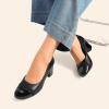 image:imageDREAM PAIRS Womens Pumps Low Chunky Block Heel Dress Shoes Closed Round Toe Comfortable HeelsBlackpat