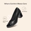 image:imageDREAM PAIRS Womens Pumps Low Chunky Block Heel Dress Shoes Closed Round Toe Comfortable HeelsBlackpat