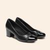 image:imageDREAM PAIRS Womens Pumps Low Chunky Block Heel Dress Shoes Closed Round Toe Comfortable HeelsBlackpat