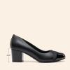 image:imageDREAM PAIRS Womens Pumps Low Chunky Block Heel Dress Shoes Closed Round Toe Comfortable HeelsBlackpat