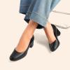 image:imageDREAM PAIRS Womens Pumps Low Chunky Block Heel Dress Shoes Closed Round Toe Comfortable HeelsBlackpu