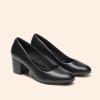 image:imageDREAM PAIRS Womens Pumps Low Chunky Block Heel Dress Shoes Closed Round Toe Comfortable HeelsBlackpu